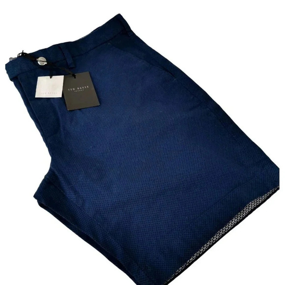 Ted Baker  Mens Shorts Navy Blue with Dot New Tags - Picture 3 of 6